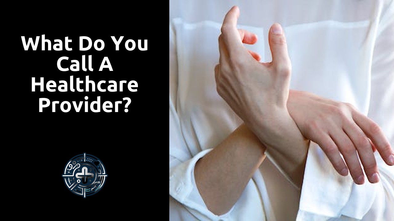 What do you call a healthcare provider?